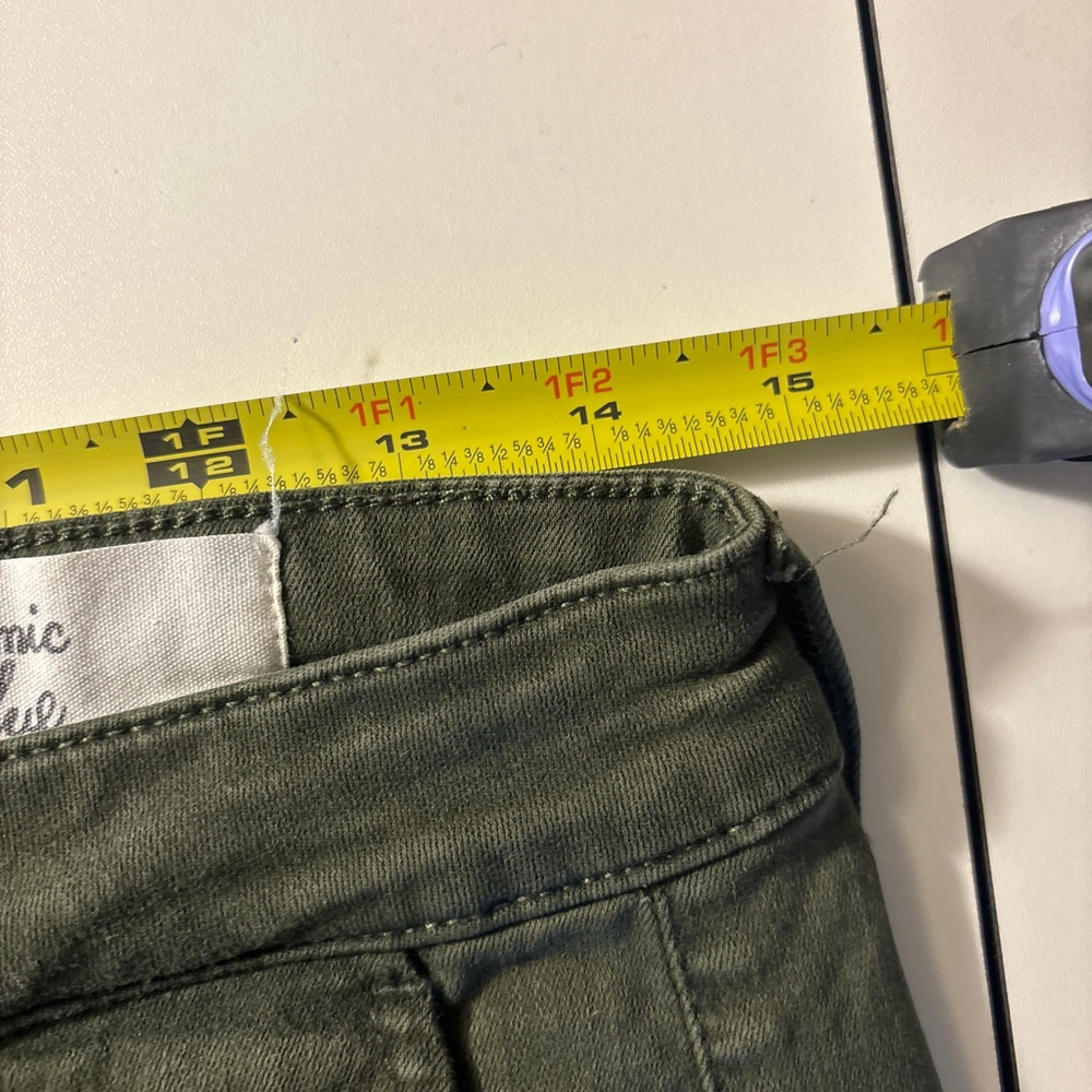 Cosmic Blue Love Army Green Jeans with Bottom Cuffs - Size 30 - Picture 5 of 8